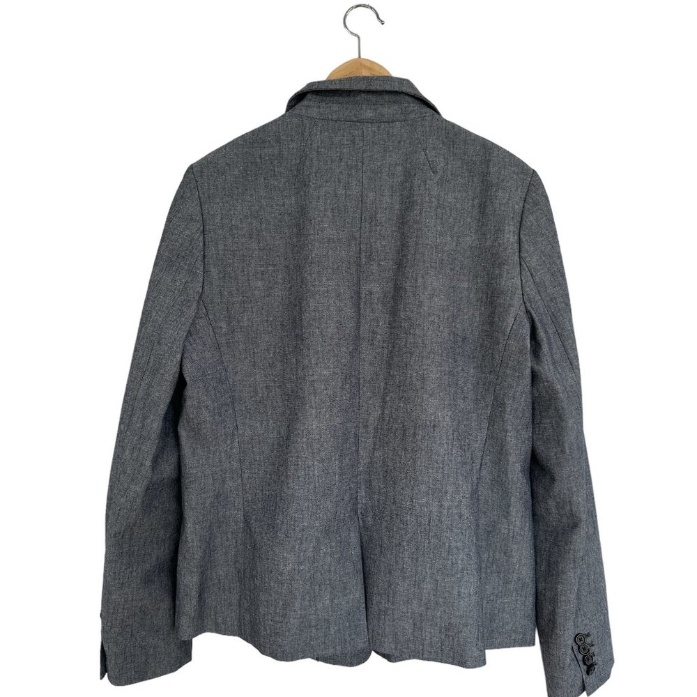 J. CREW Chambray Regent Blazer Size 16 - Picture 4 of 4